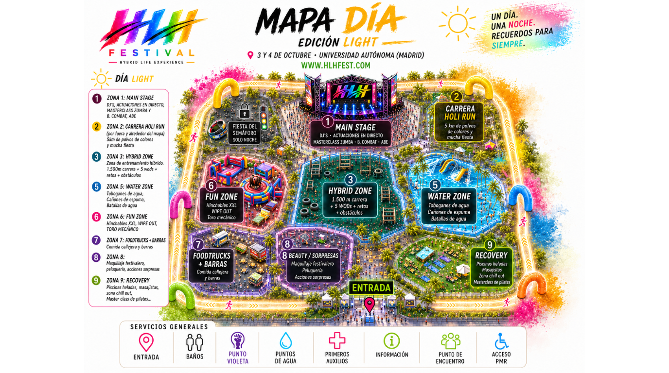 Mapa Día HLH Festival - Edición Light
